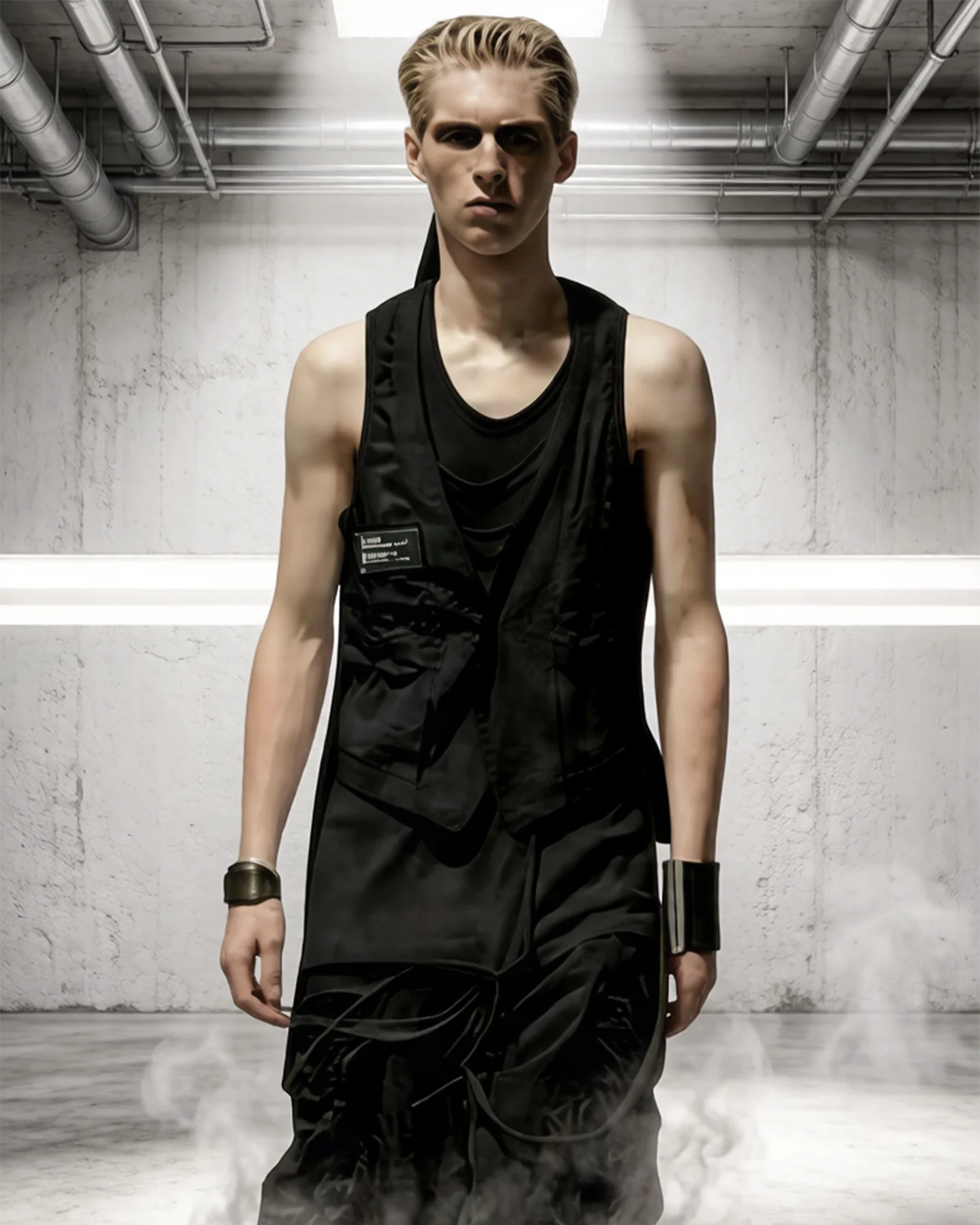 ASYMMETRIC STRAP DECONSTRUCTED VEST by OFFCULTURE