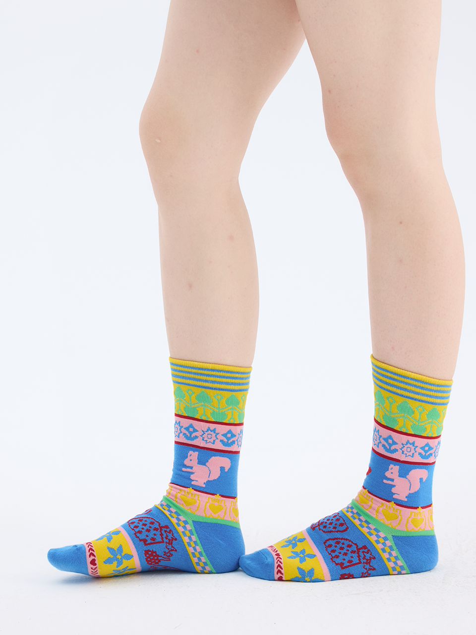 Decora Kei Colorful Socks | Harajuku Dopamine Crew Socks by Land Decora