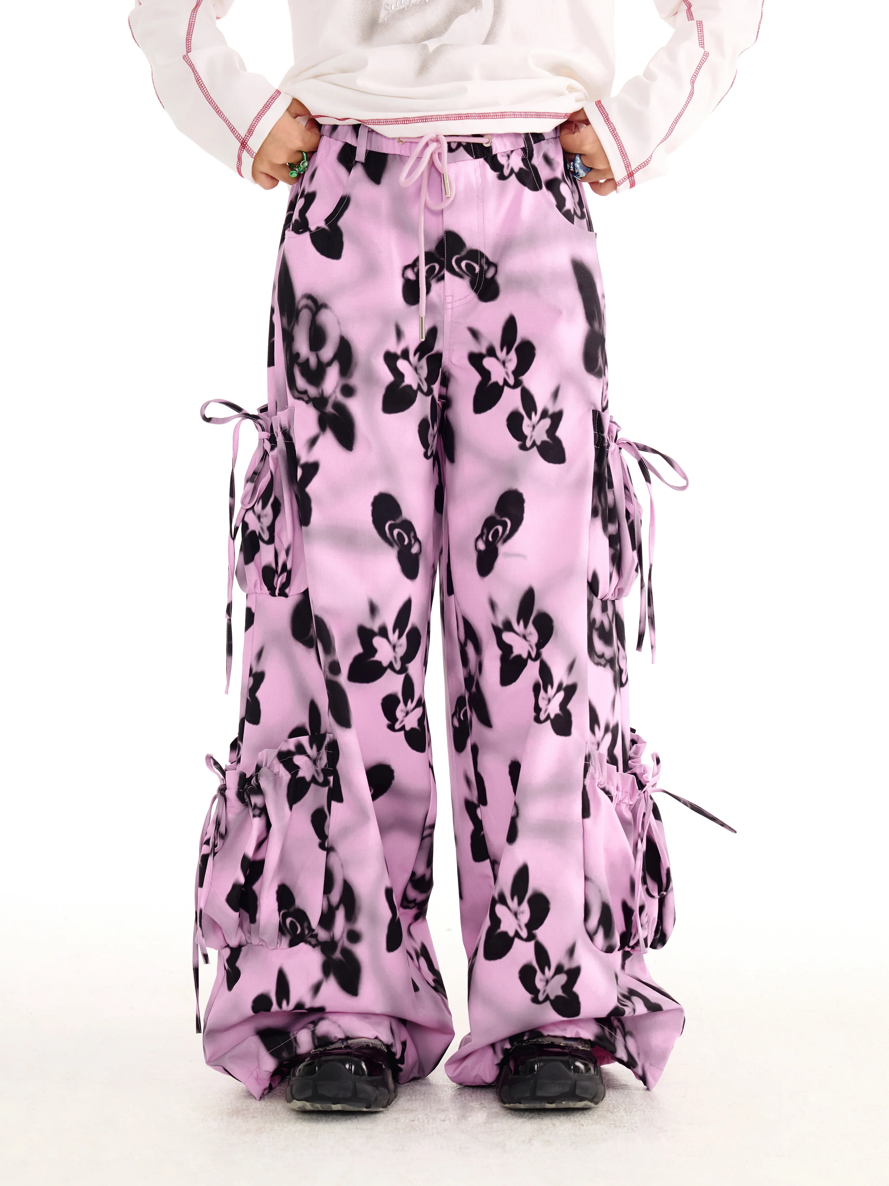 Y2K Floral Cargo Pants - sillysis by Land Decora