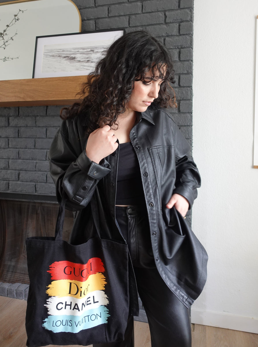 LAYLA TOTE BAG IN BLACK by RAËLIV