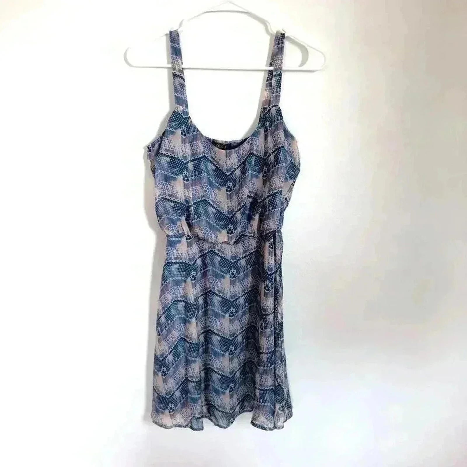Bebop Purple Patterned Chiffon Dress Women's Size M by Hot Girl Secondhand