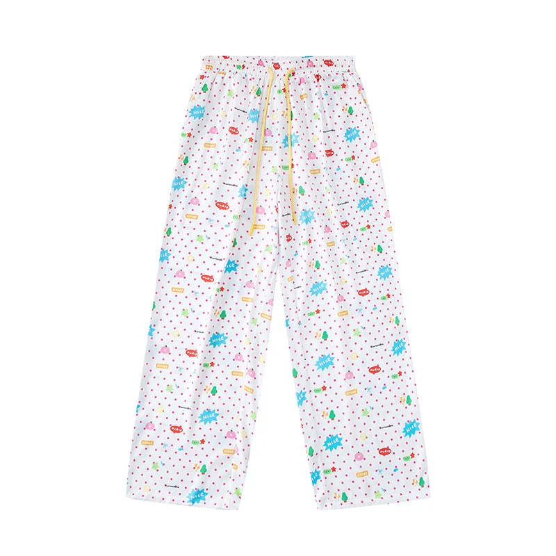 Kawaii Polka Dot Wide-Leg Pants - KURIOSITAET by Land Decora