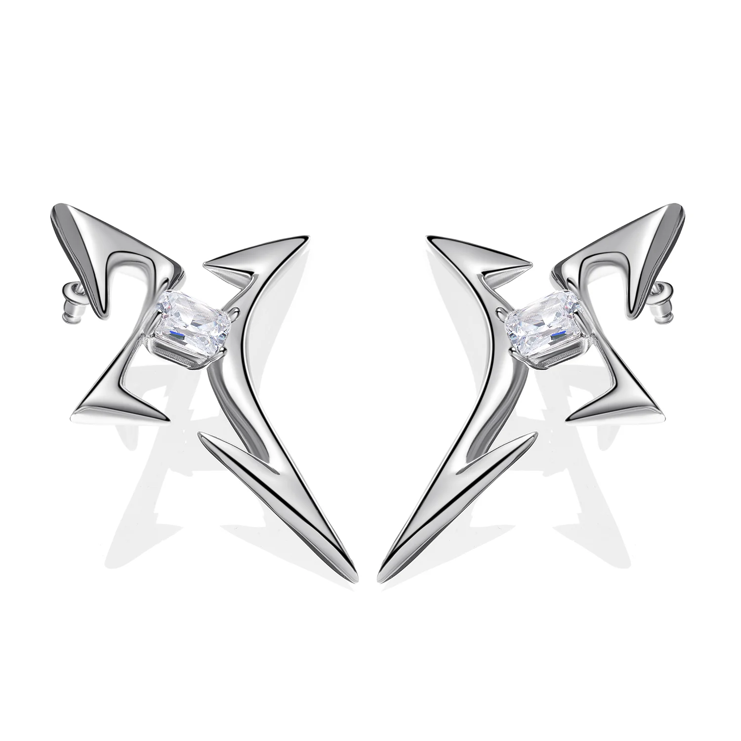 Trailblazer|Natural Clear Quartz Earrings by Outsider Artist