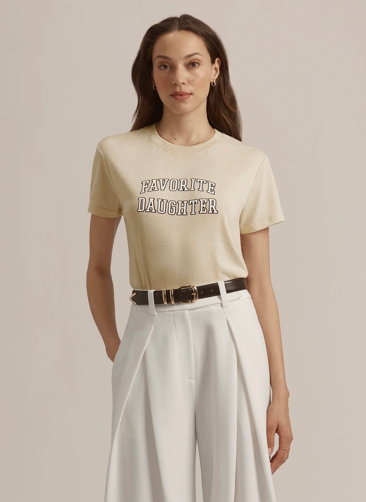 The Cropped Collegiate Tee by Sierra Deene