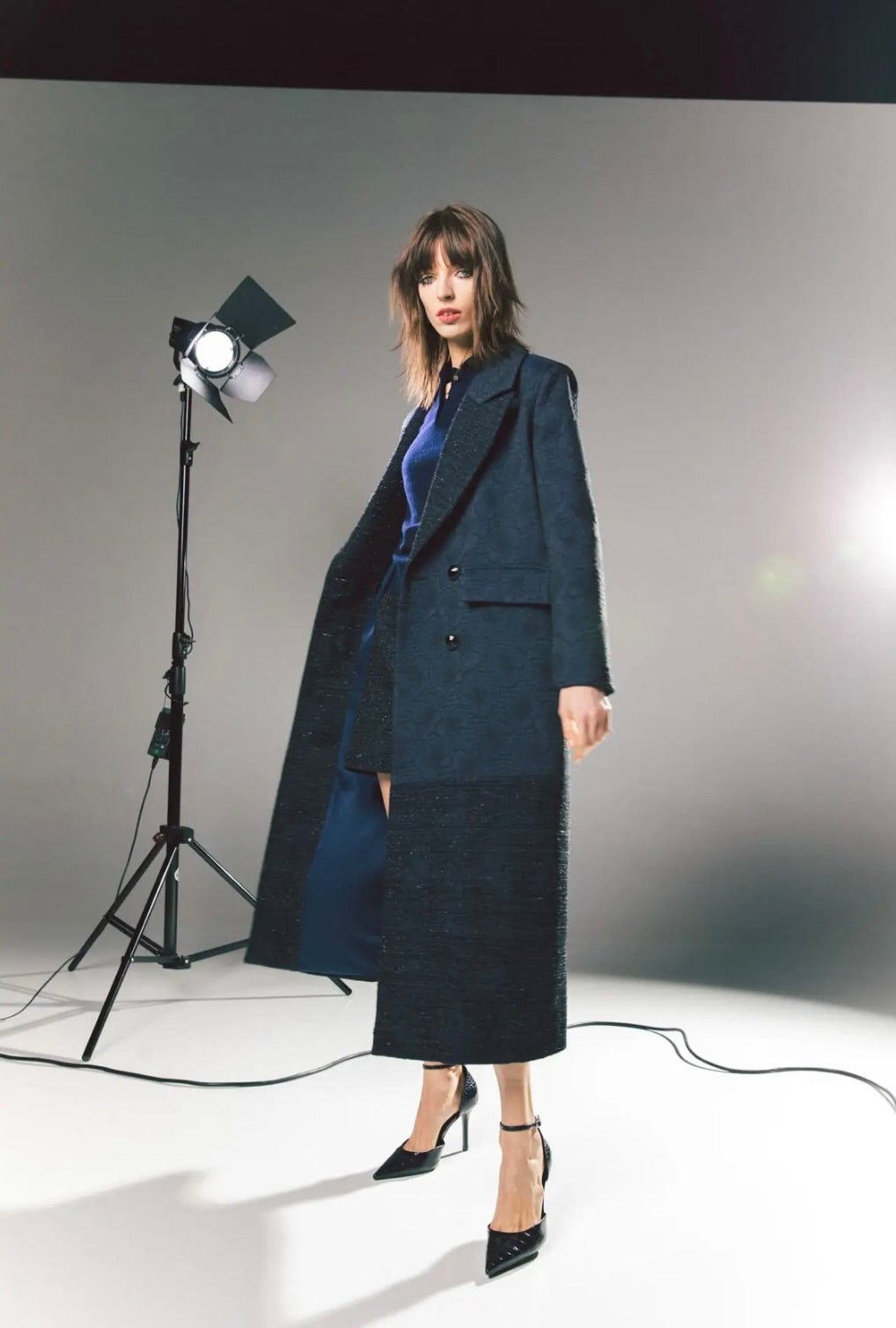 Simona Bonacci Jacquard and Glitter Coat by Sierra Deene