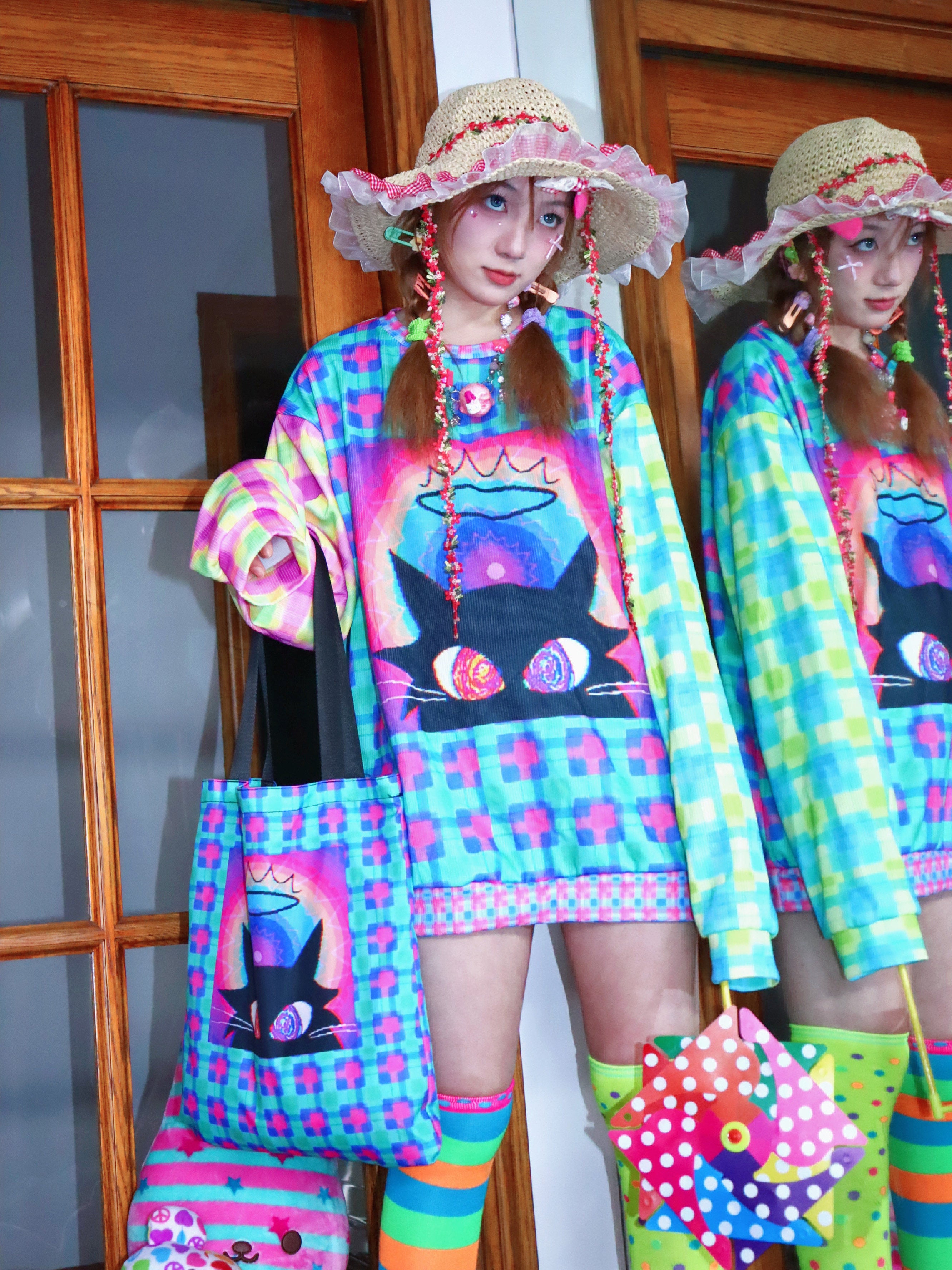 Decora Kei Magic Cat Canvas Bag - LEERROO by Land Decora
