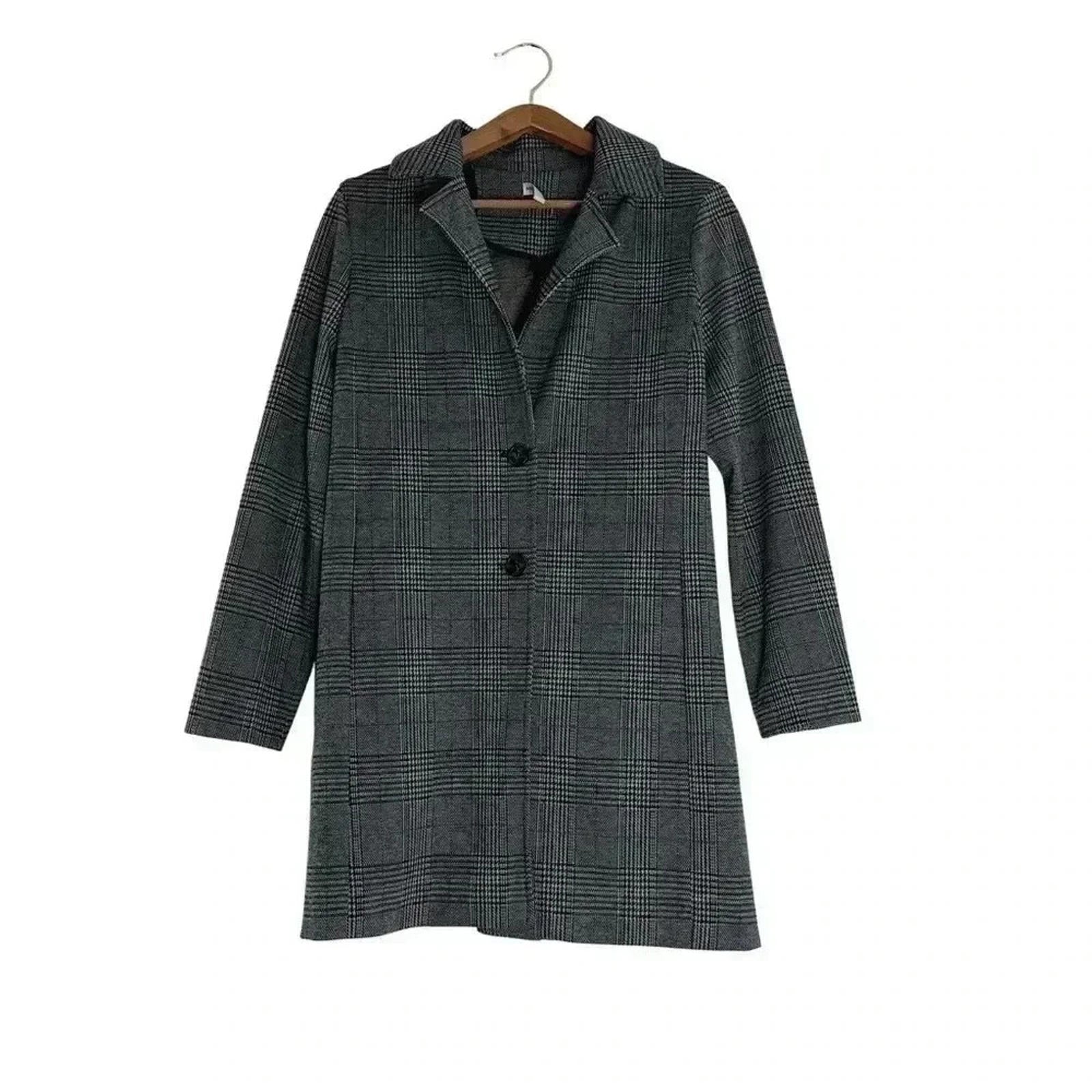 Avec Les Filles Plaid Houndstooth Jacket Black White Quiet Luxury Size by Hot Girl Secondhand