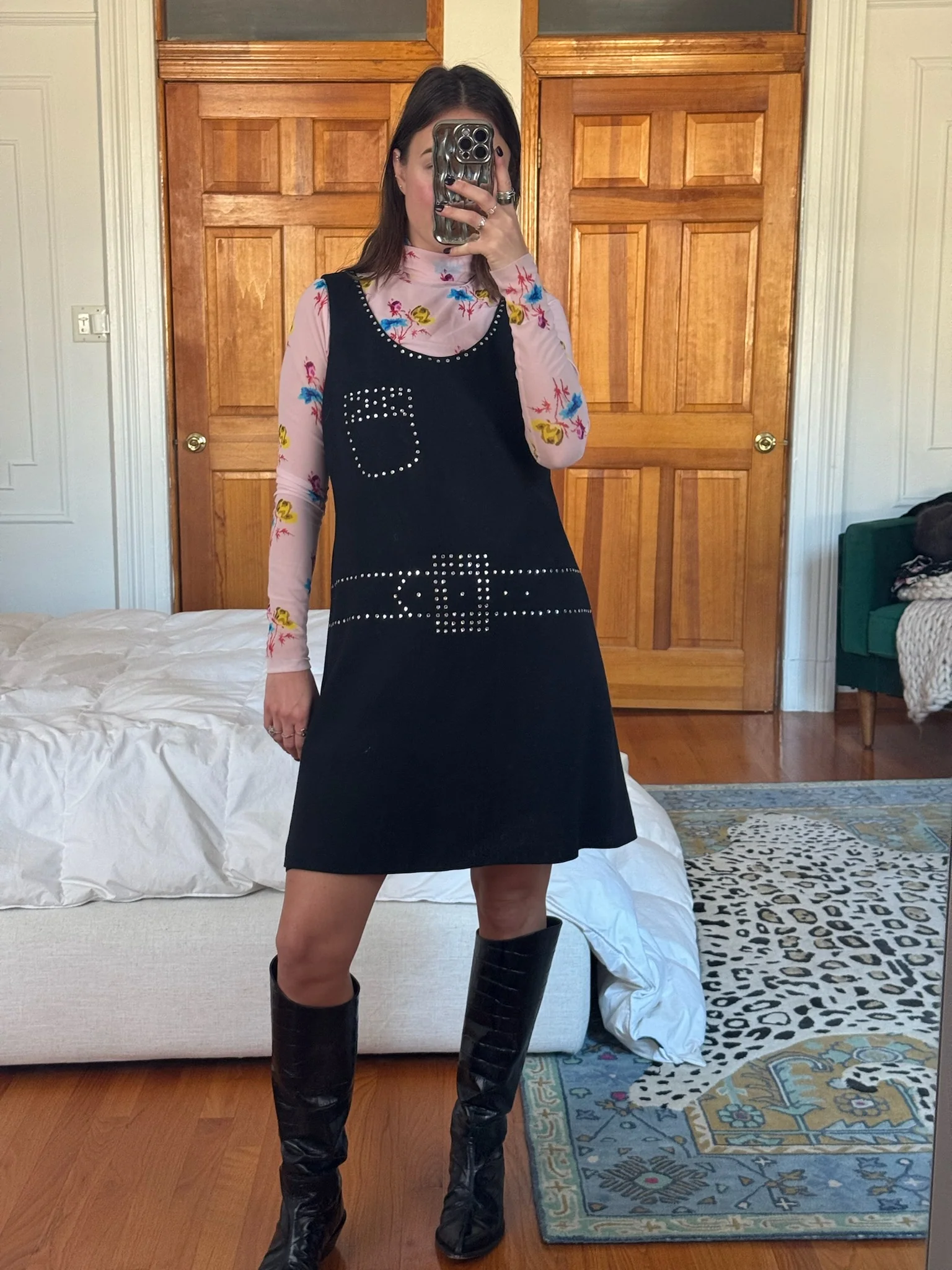 nicole miller | mini dress w/ rhinestones by Honeybear Vintage