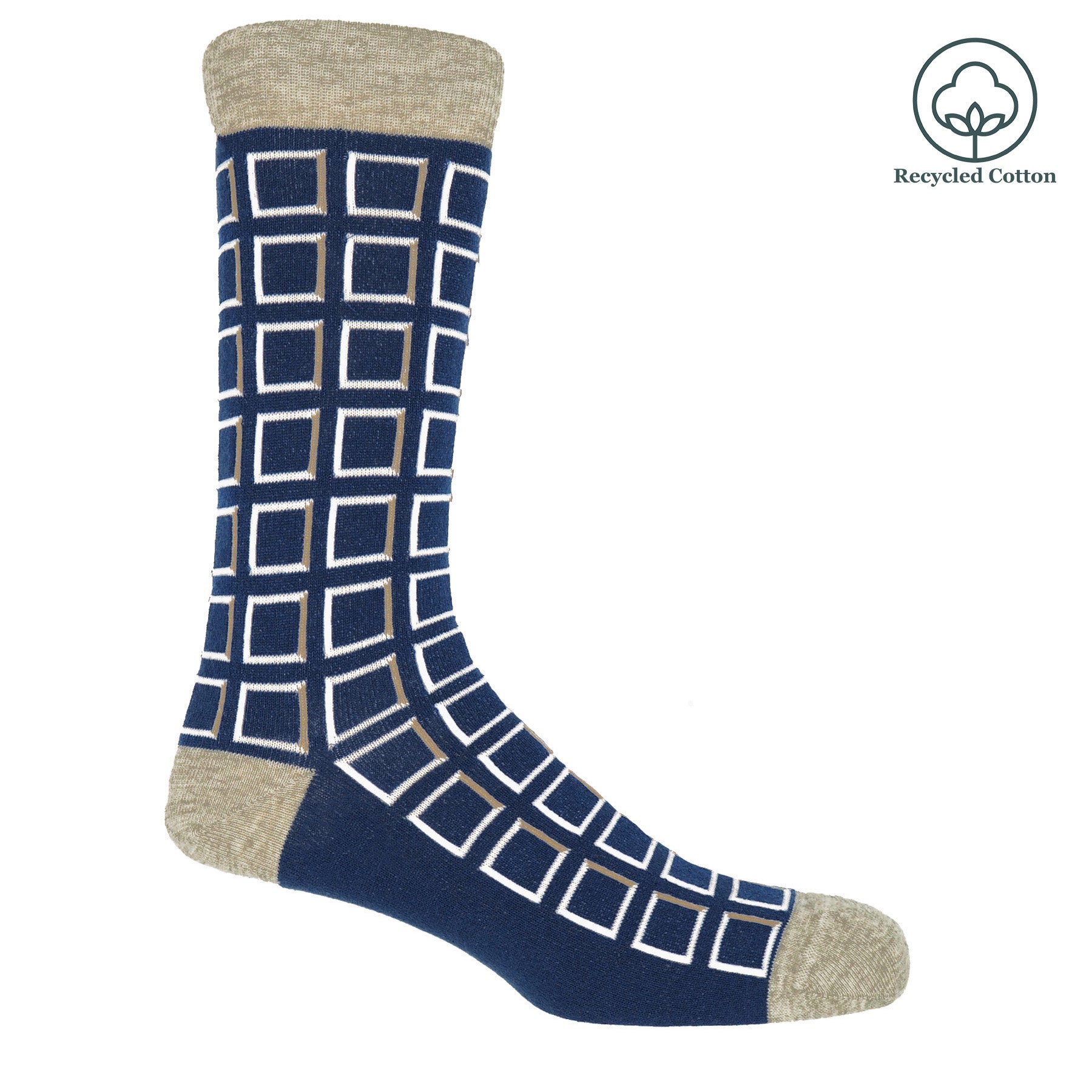 Cube Men's Socks - Blue by Peper Harow