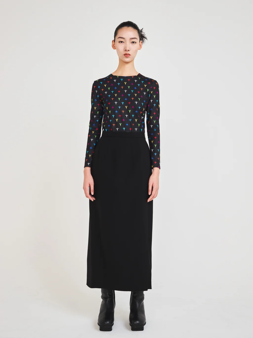Wool wrap skirt by ASATO