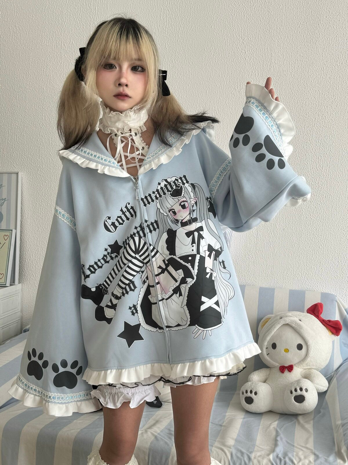 Kawaii Sailor Cardigan - Three Poisons by Land Decora