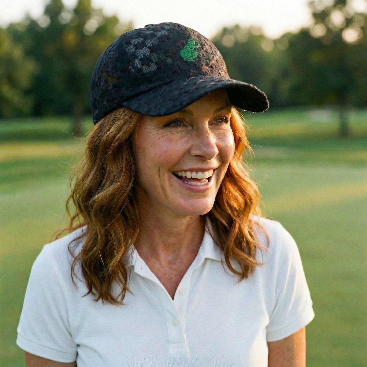 The Lacy Hat Green Logo by Putter Girl