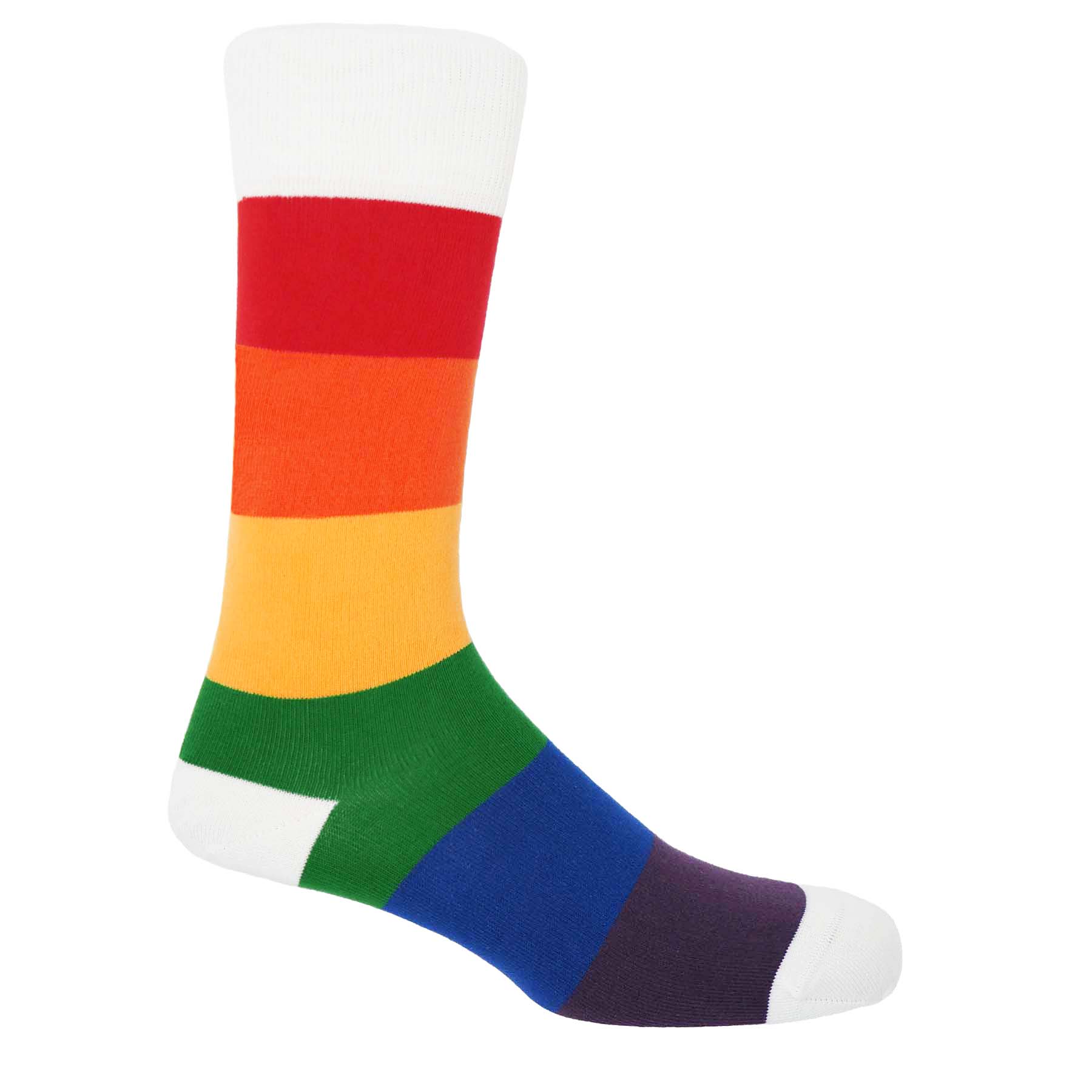 Block Stripe Men's Socks - Rainbow by Peper Harow