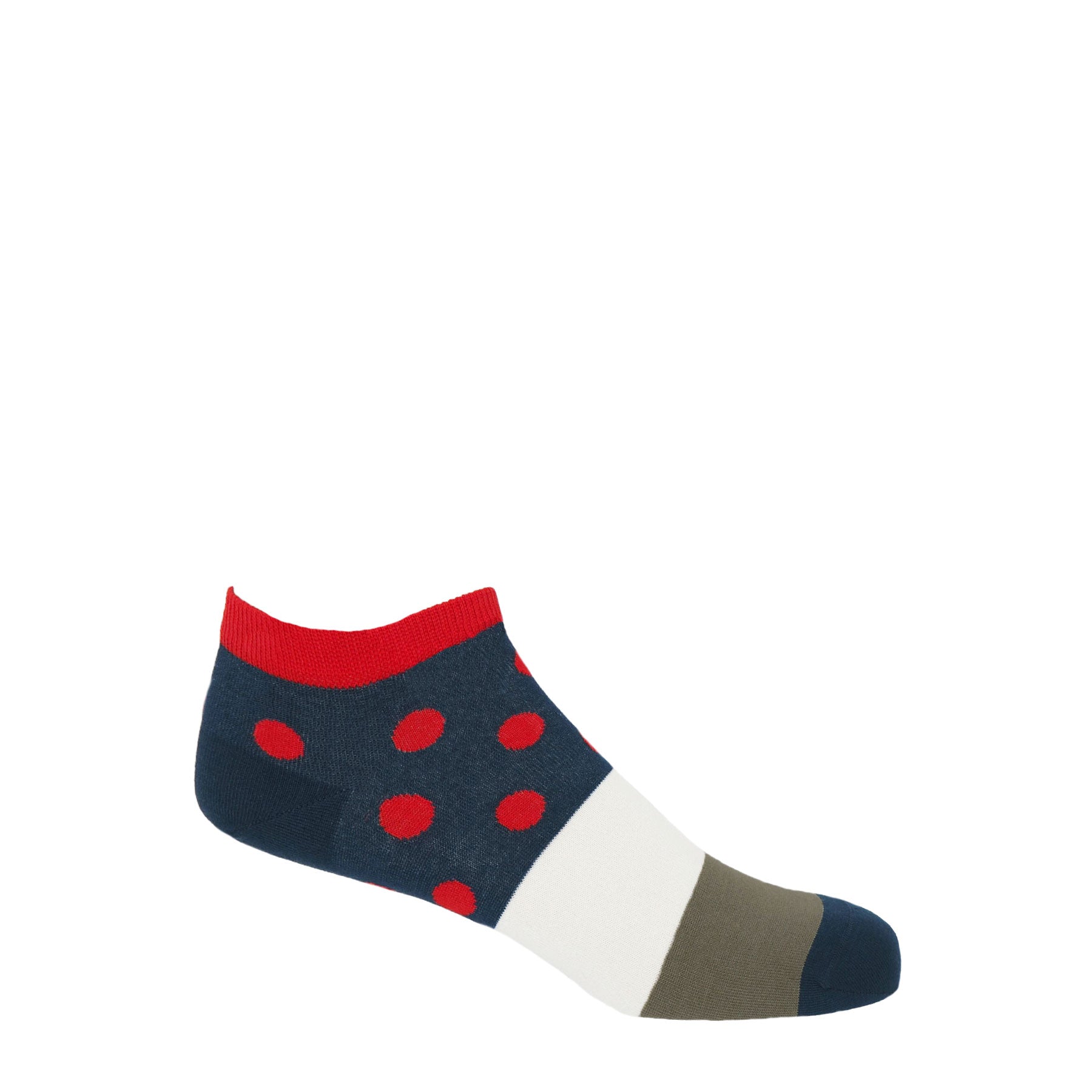 Mayfair Men's Trainer Socks - Scarlet by Peper Harow
