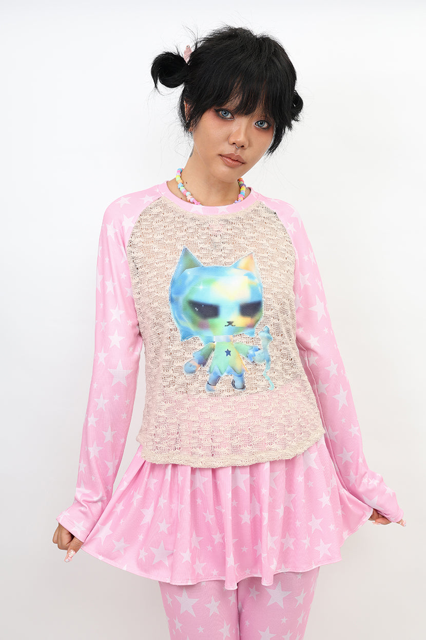Decora Kei Cat Plush Long Sleeve Tee – NIHONKIDS by Land Decora