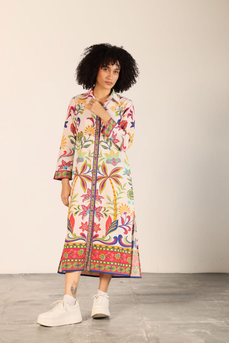 CORAL ISLAND ELIZA DRESS by Maude Vivante