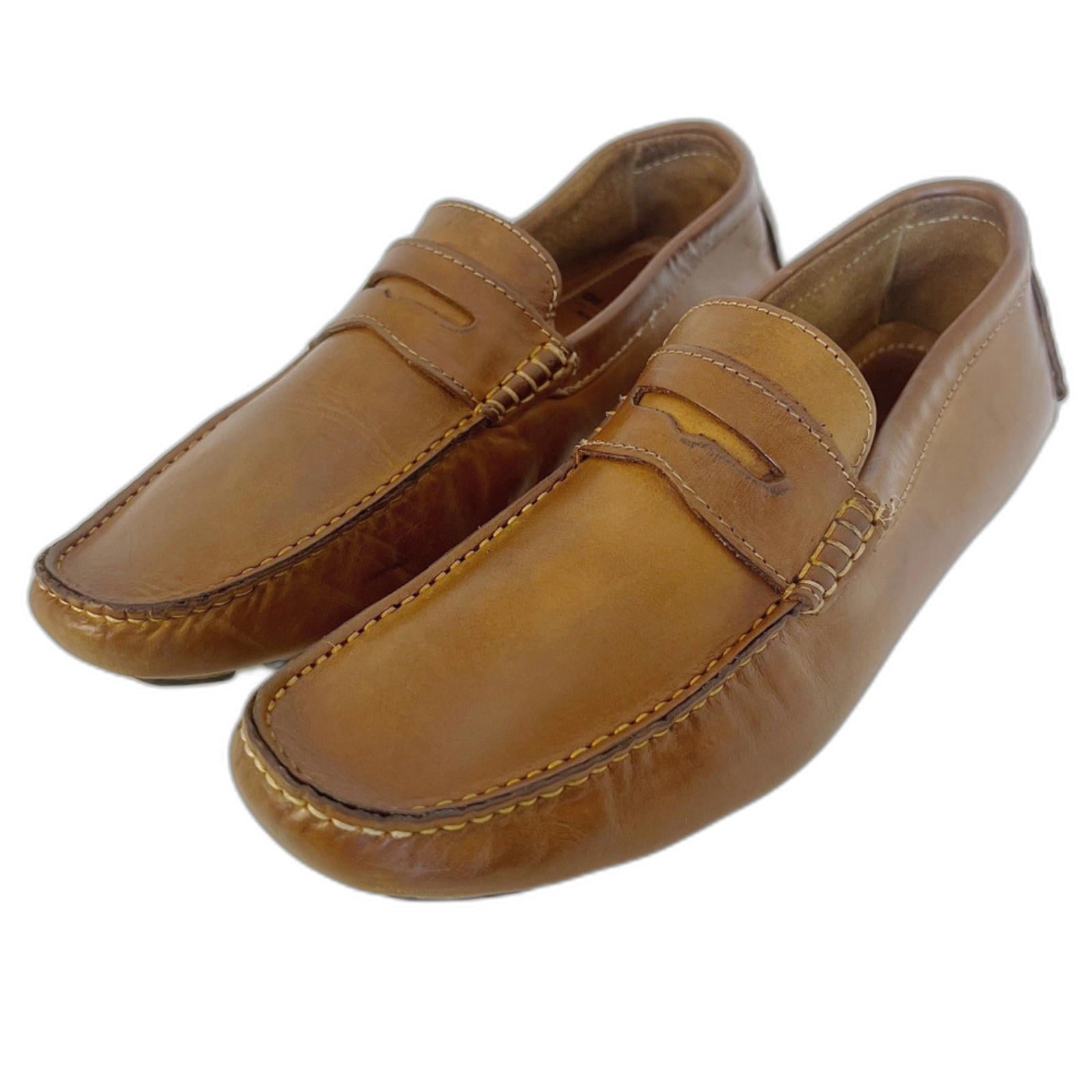 Di Bianco SPQR Brown Leather Driving Loafers Men's Size 9.5 Italian Le by Hot Girl Secondhand