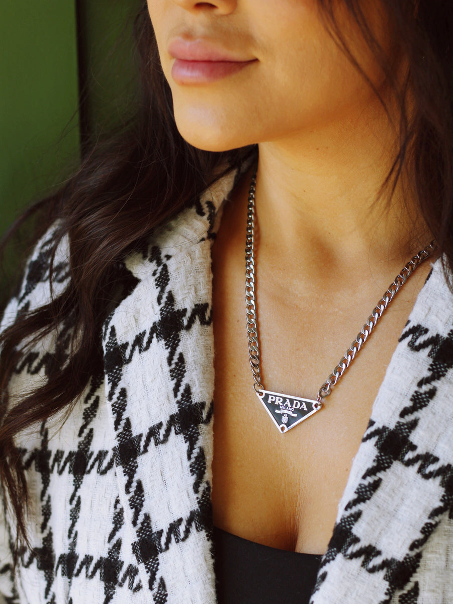 HOPE NECKLACE IN SILVER & BLACK by RAËLIV