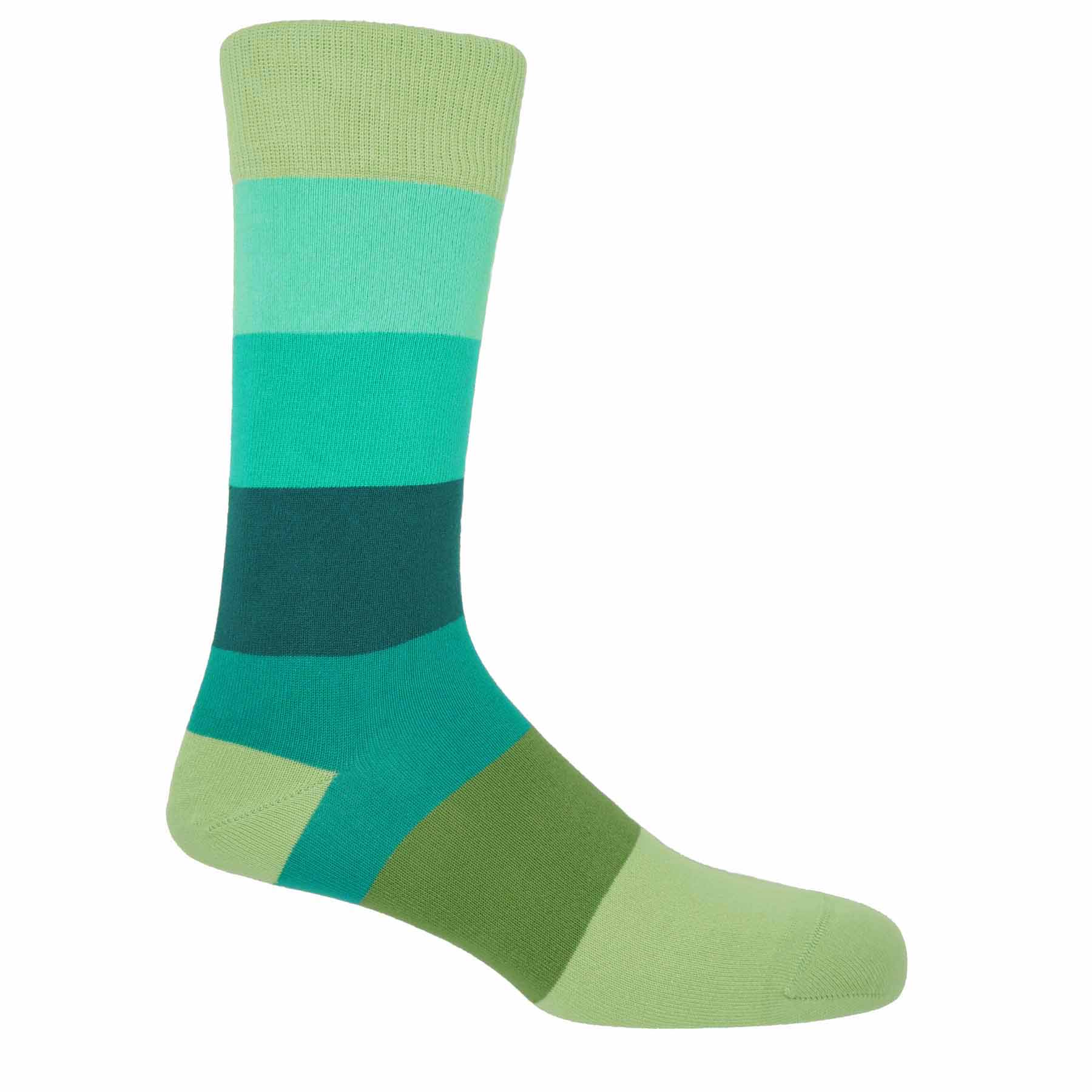 Block Stripe Men's Socks - Earth by Peper Harow
