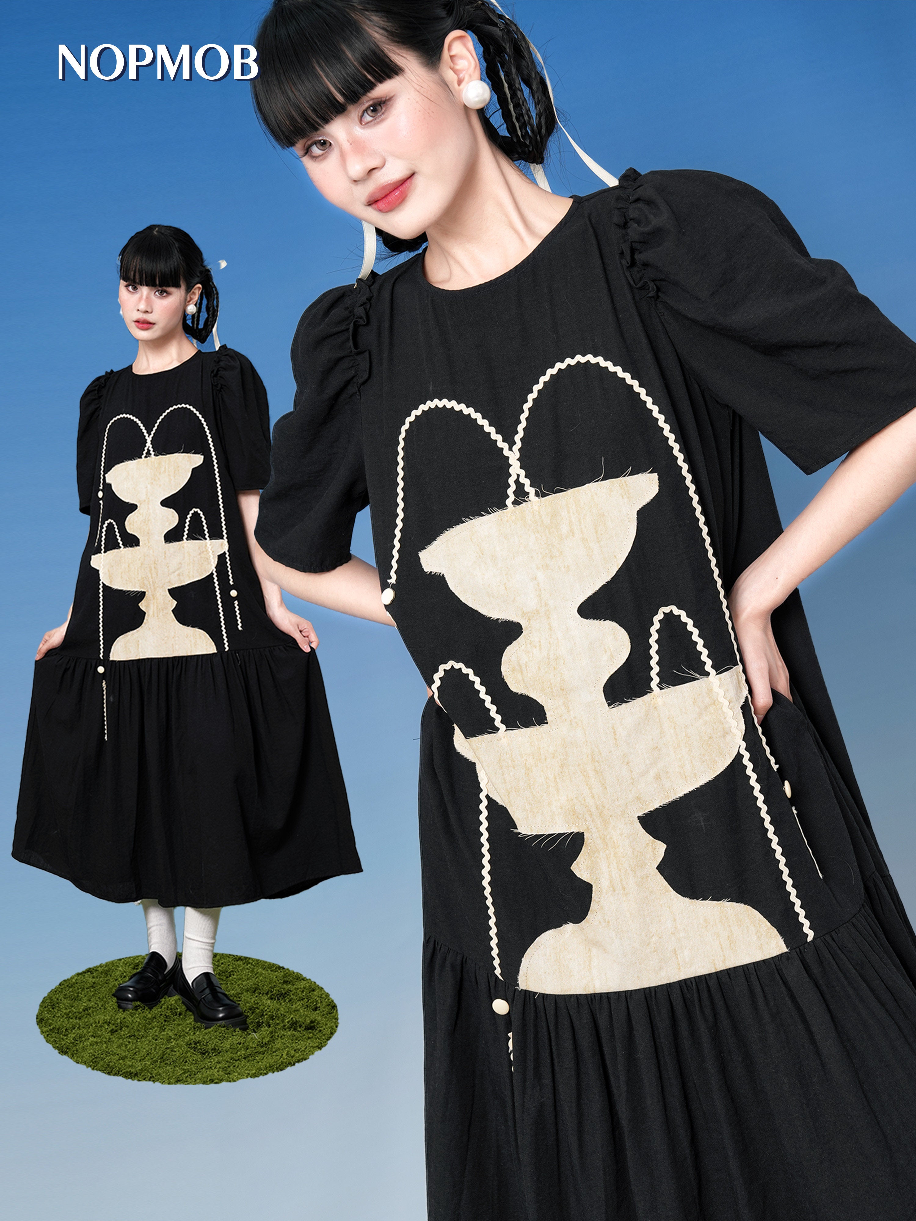 Retro Loose Midi Dress - NOPMOB by Land Decora