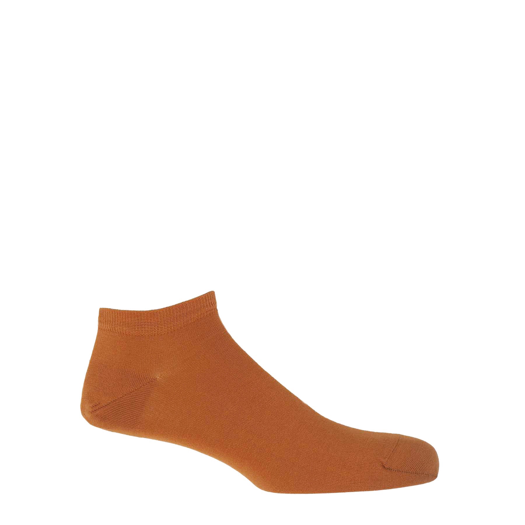 Classic Men's Trainer Socks - Burnt Orange by Peper Harow
