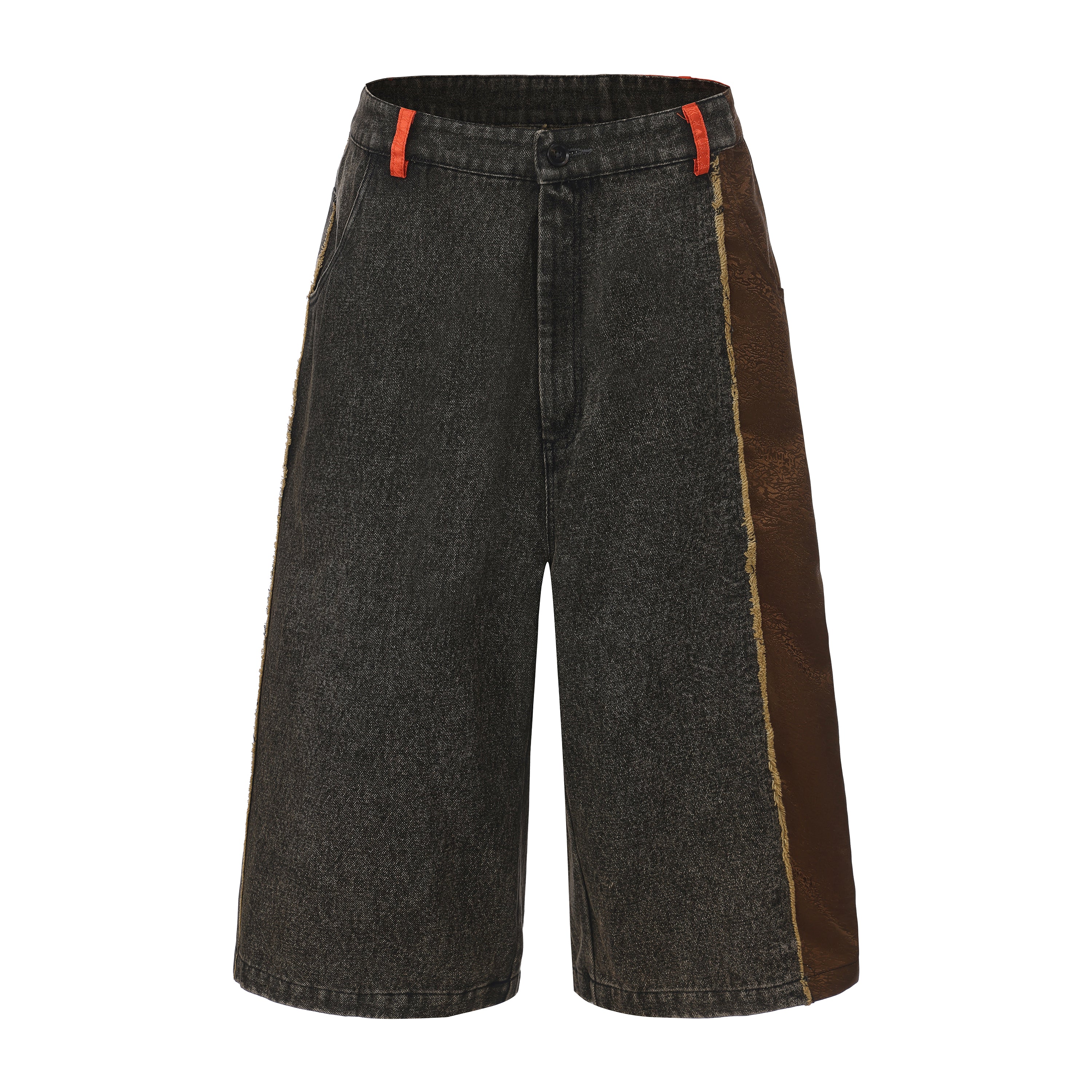 Ye Cargo Denim Shorts Phoenix Red by DAWANG
