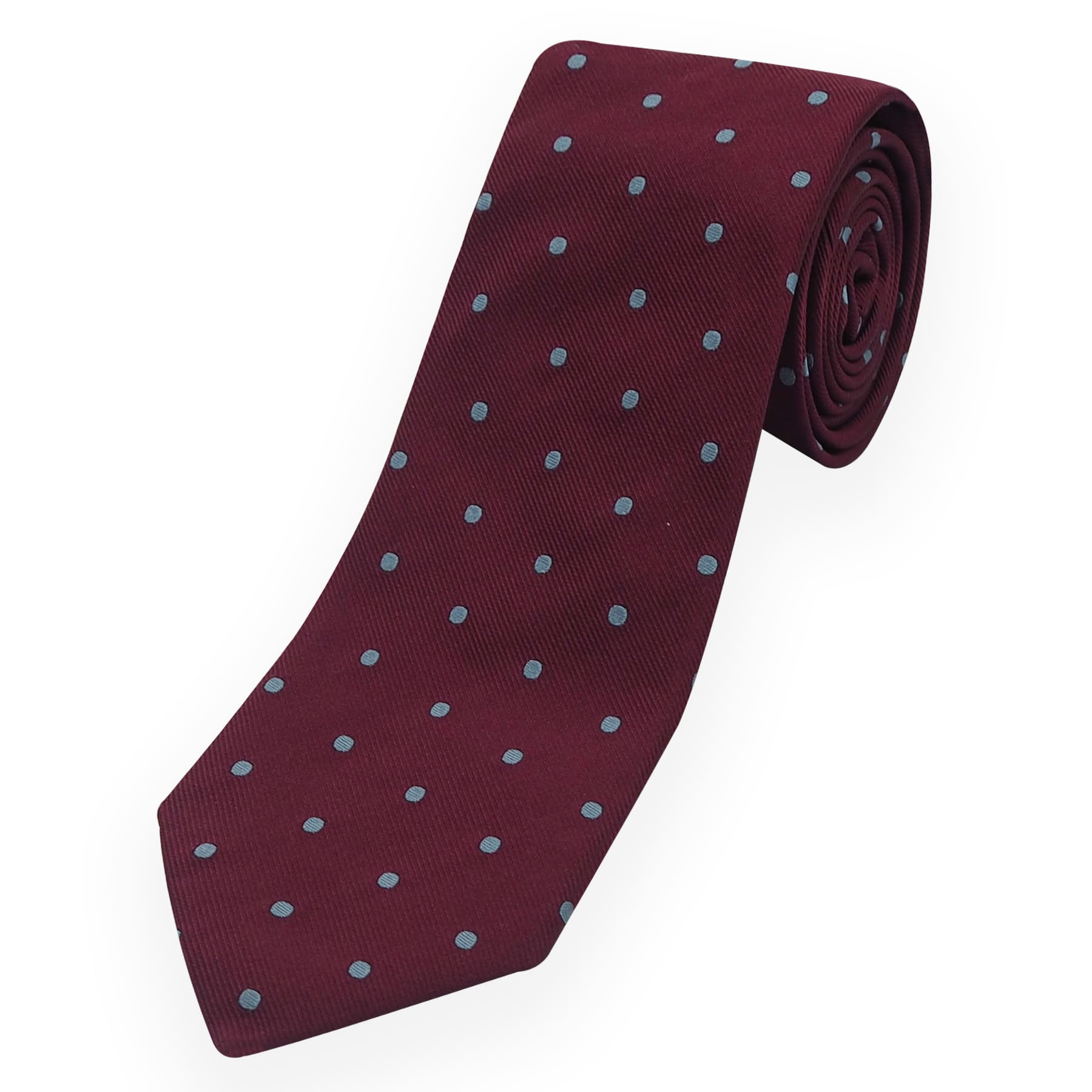 Pin Polka Men's Ties - Burgundy by Peper Harow