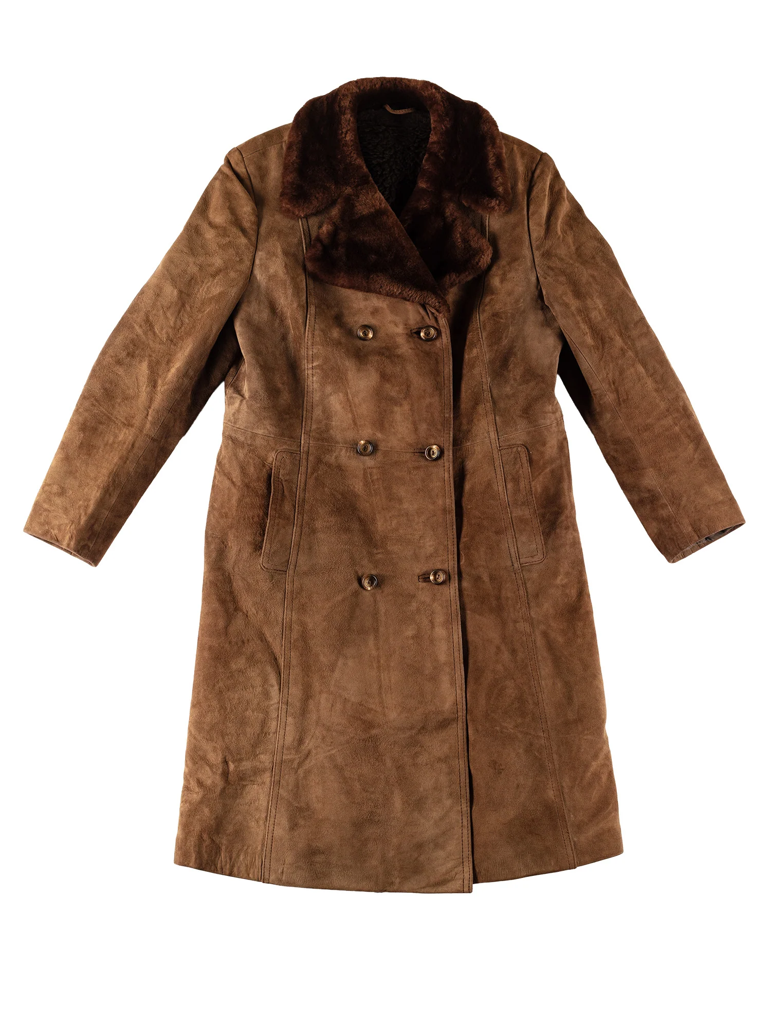 Vintage 70's Women Penny Lane Sheepskin Coat in Brown by Northern Grip