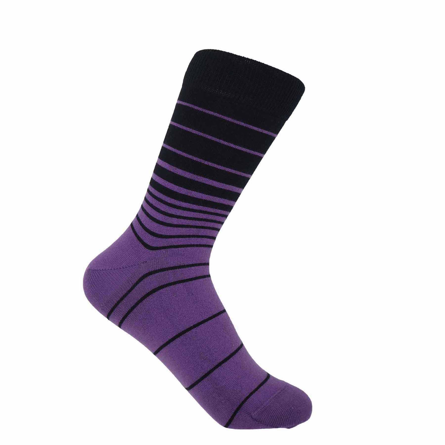 Retro Stripe Women's Socks - Purple by Peper Harow