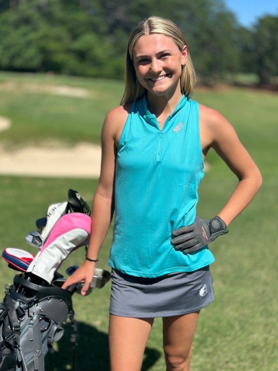 Half Zip Racerback Polo by Putter Girl