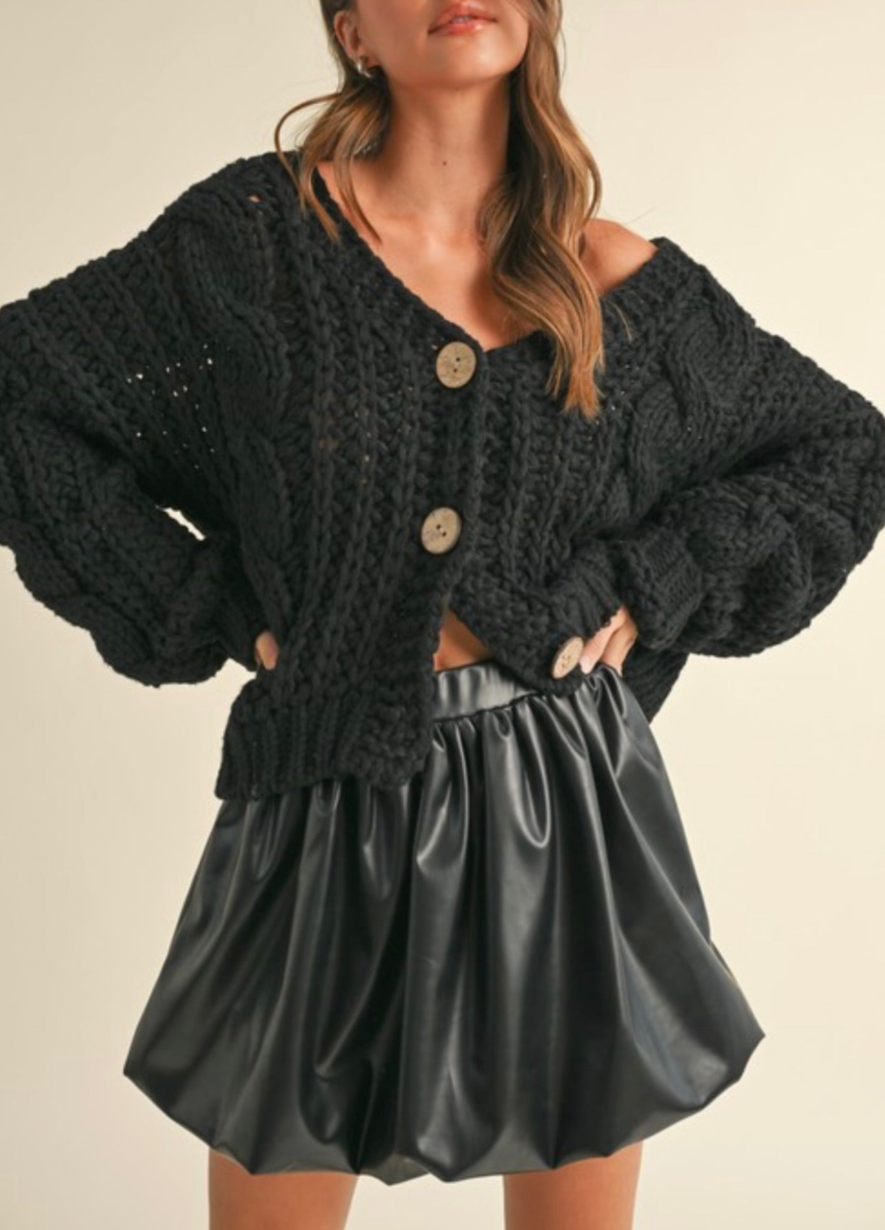 Chunky Knit Oversized Cardigan by Sierra Deene