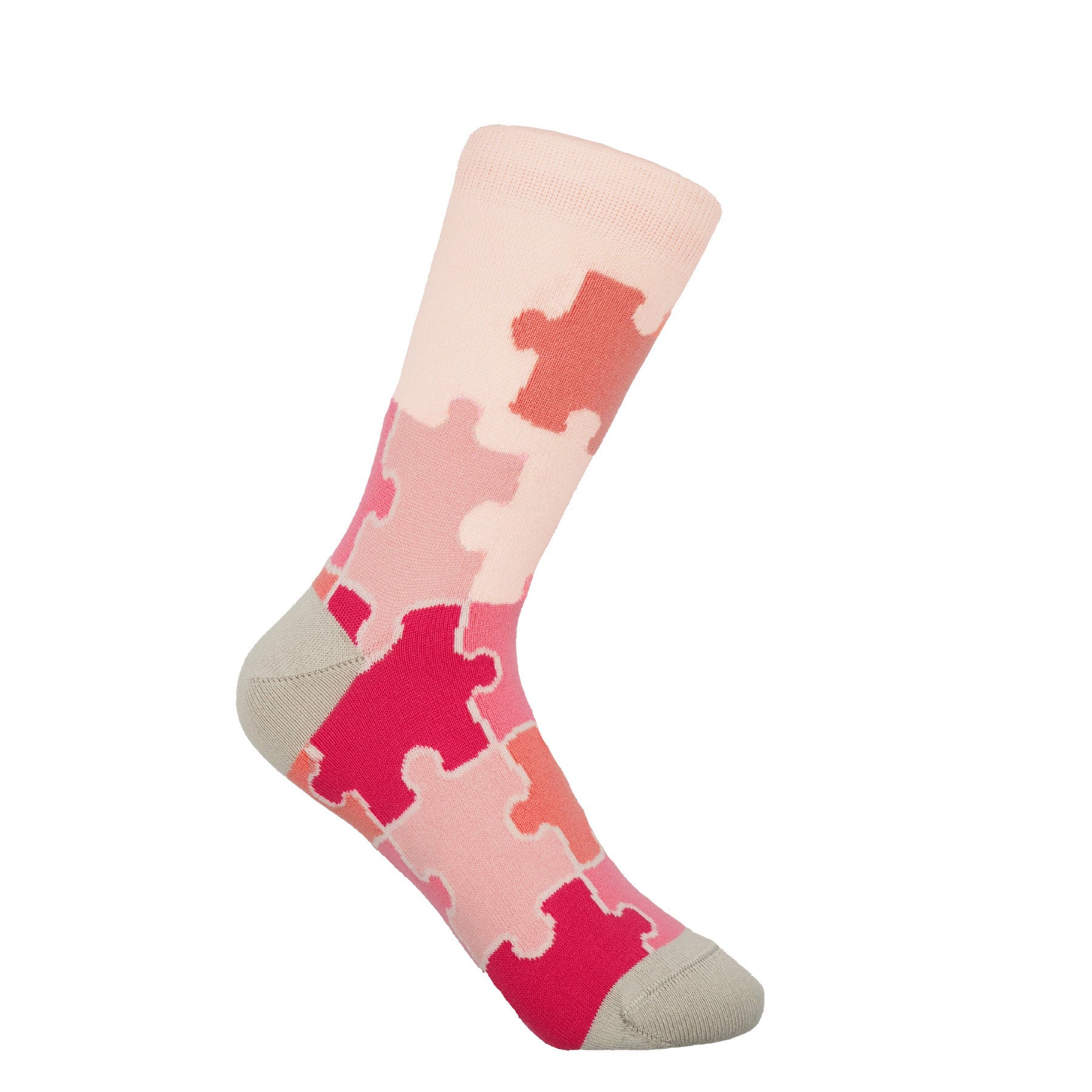 Jigsaw Women's Socks - Pink by Peper Harow
