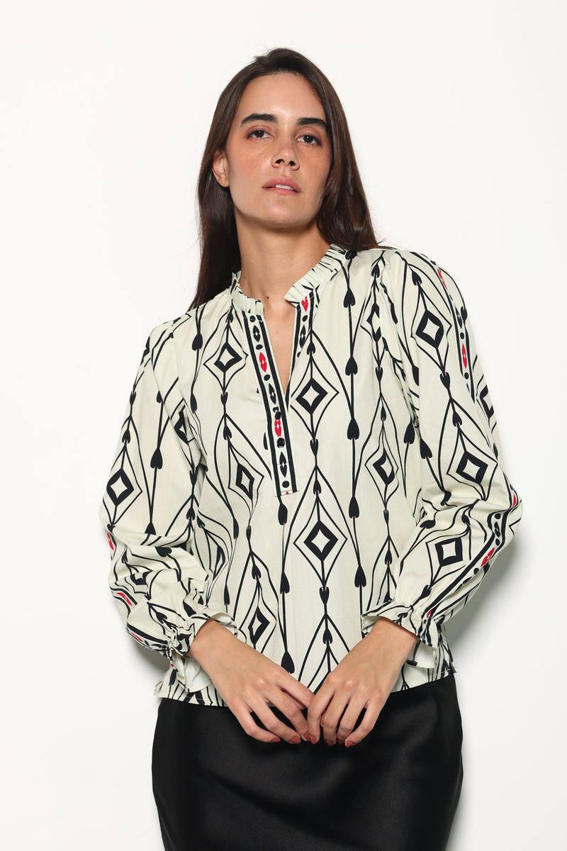 ARROW MOTIFS ASHLEY TOP by Maude Vivante