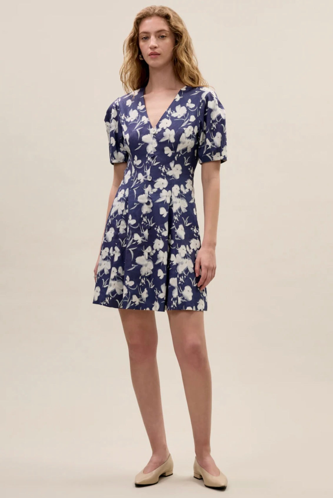 Bea Linen Mini Dress by Sierra Deene