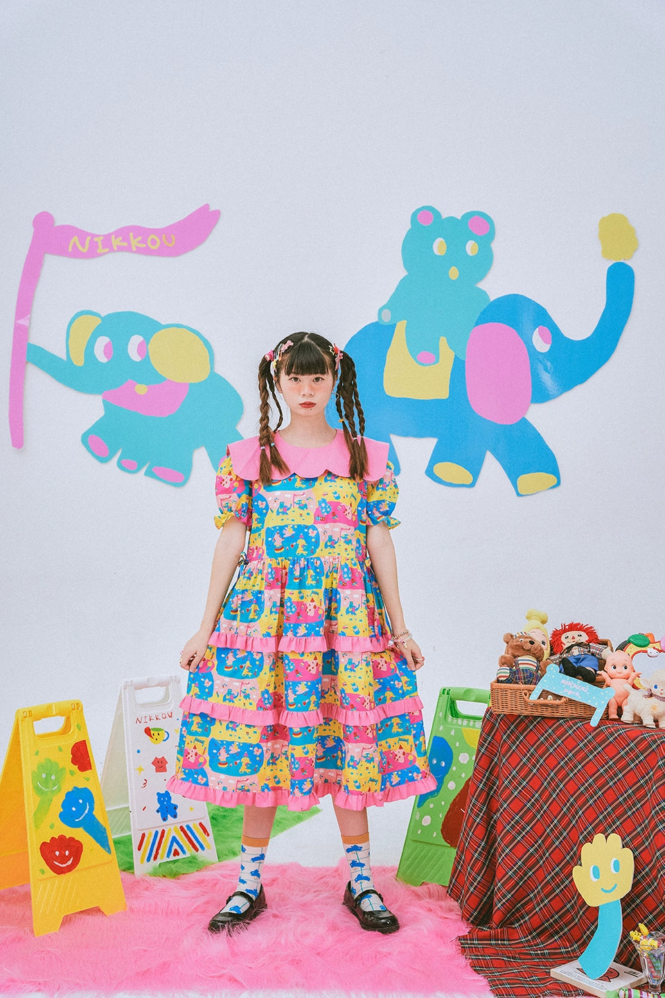 Harajuku Skirt Raffle Tiered Skirt Decora Fashion Skirt | Nikkou Home by Land Decora
