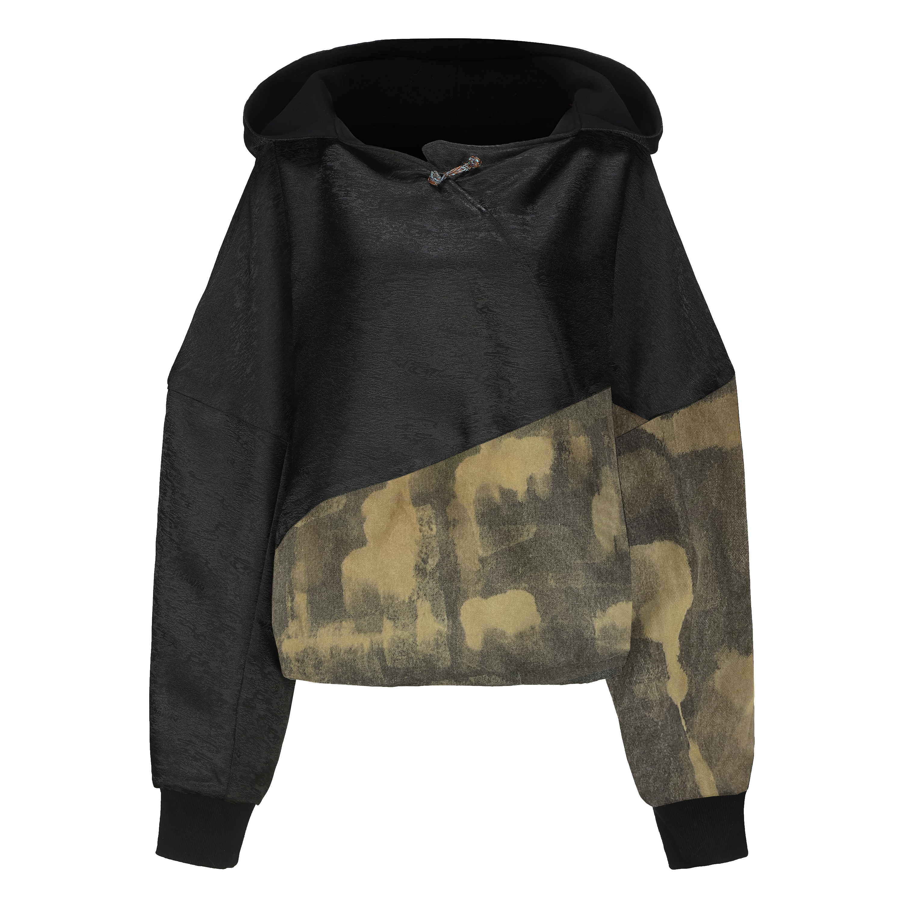 Thunder 80 Patchwork Double Layer Hoodie by DAWANG