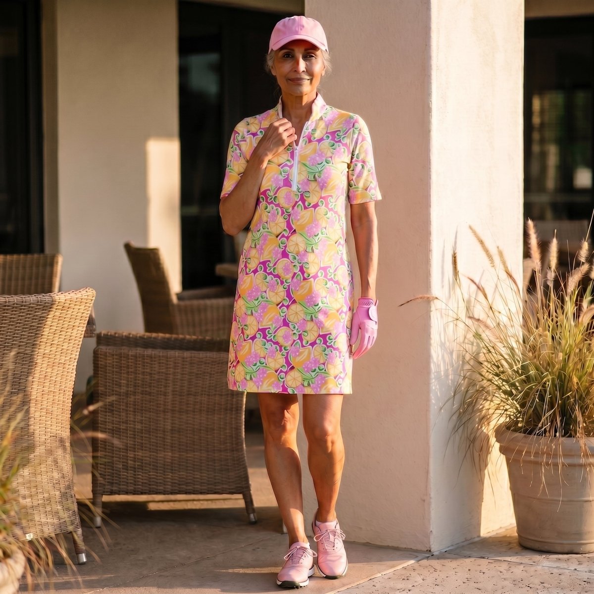 Lemon Drop Short Sleeve Dress by Putter Girl