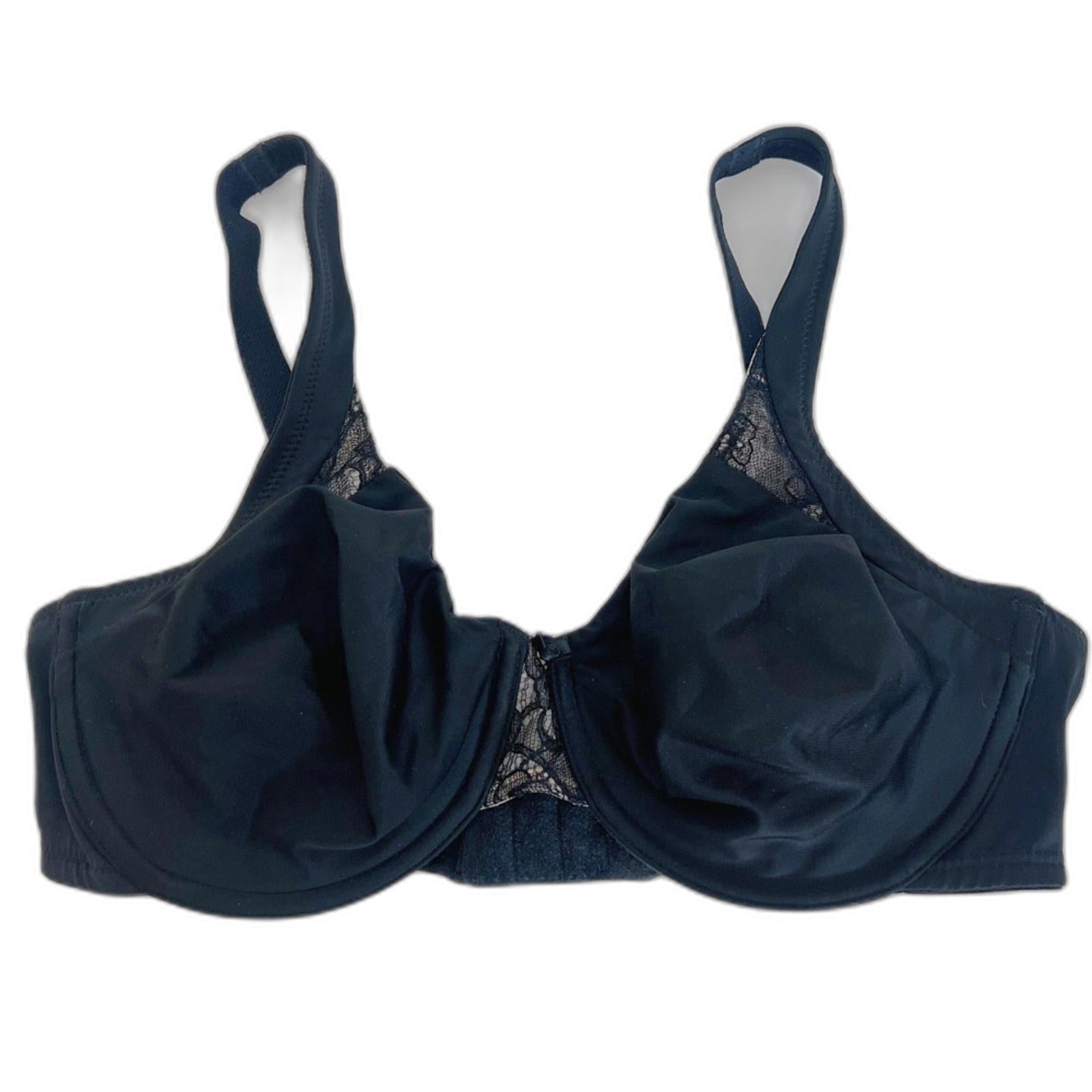 Wacoal Black Finer Things Unlined Bra Lace Details Women's Size 36D by Hot Girl Secondhand