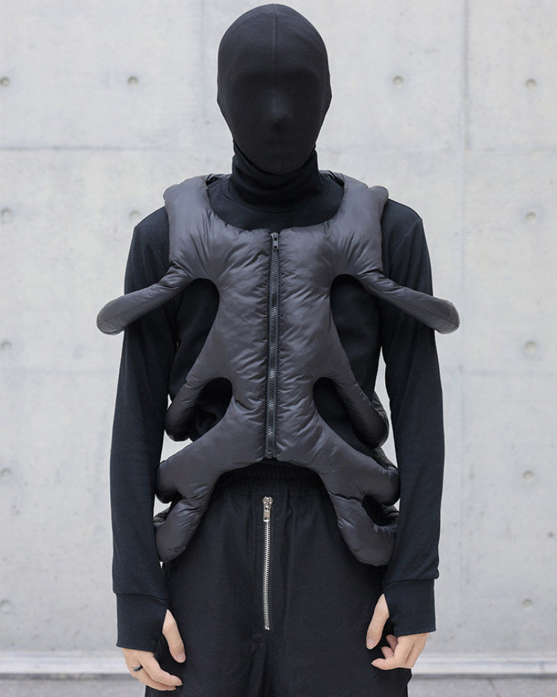 Cutout Alien Exoskeleton Cotton Vest by OFFCULTURE