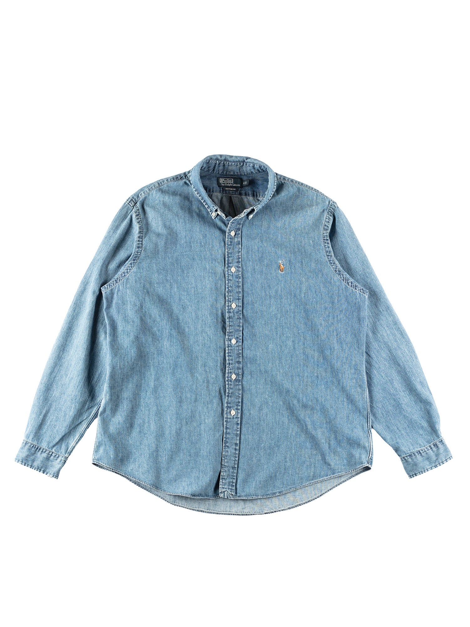 Vintage 90's Men Ralph Lauren Denim Shirt in Blue by Northern Grip