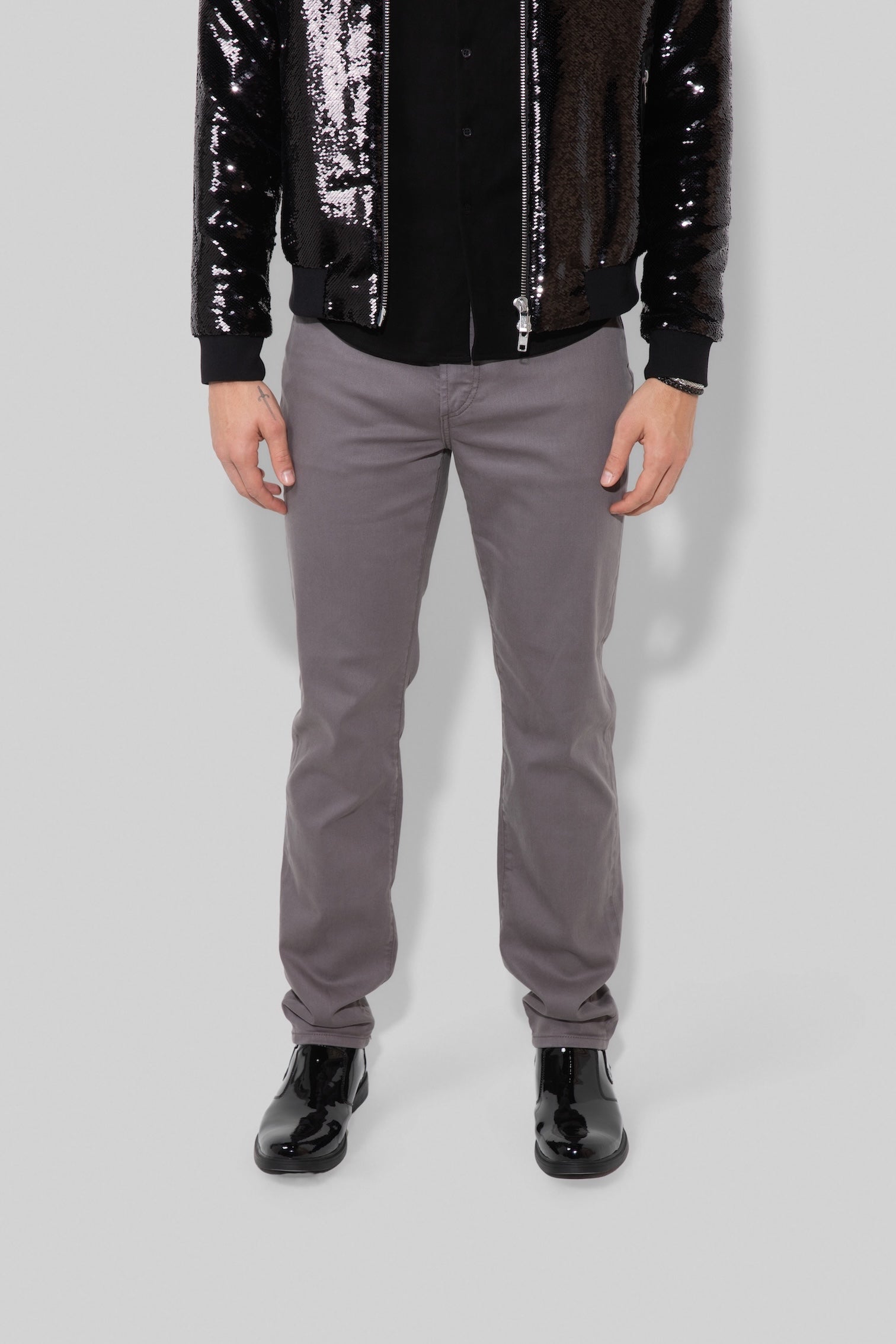 Brando Parisian Luxe Eiffel Tower Stretch Slim Jean by MONFRERE