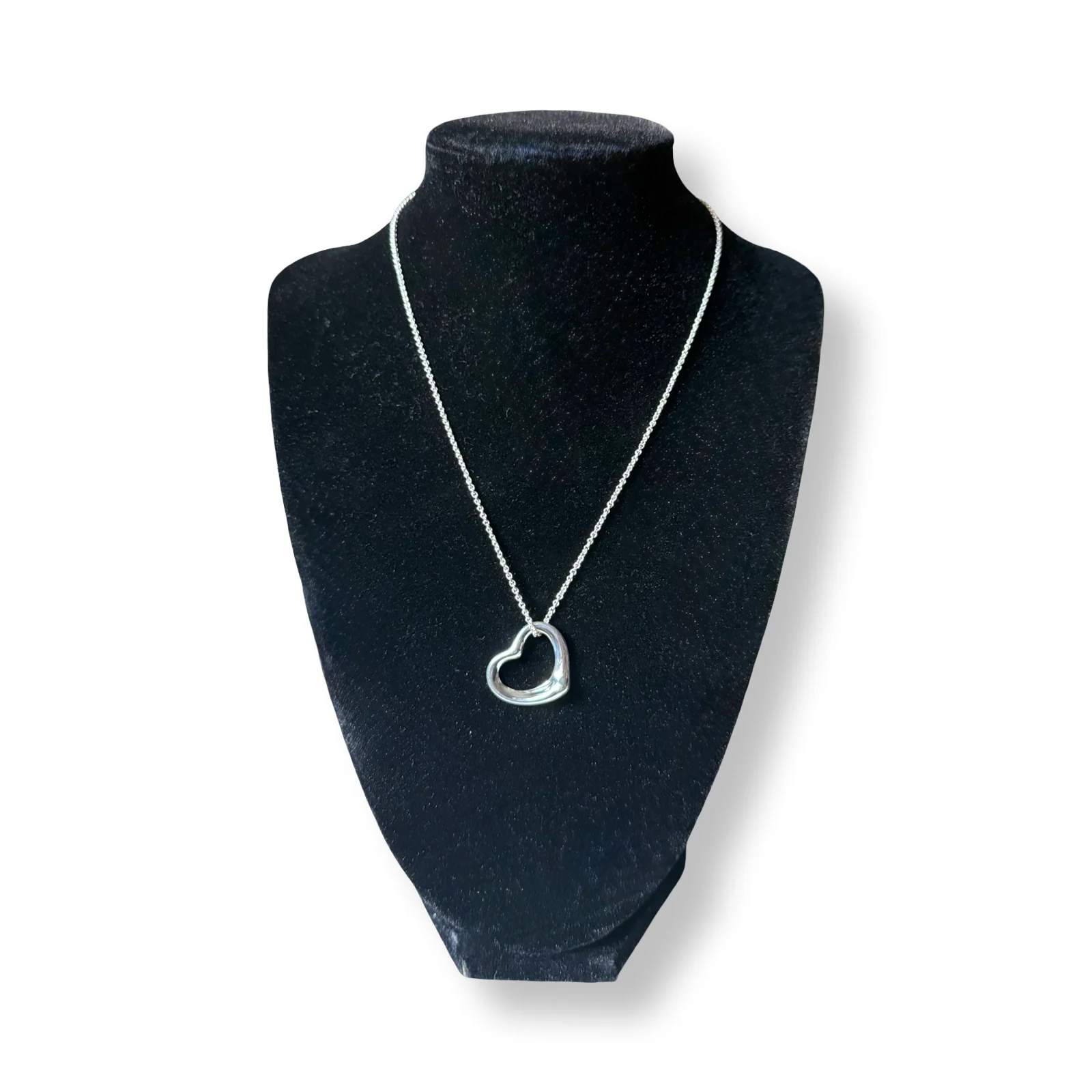 Tiffany & Co. Open Heart Pendant Necklace by The Vintage New Yorker