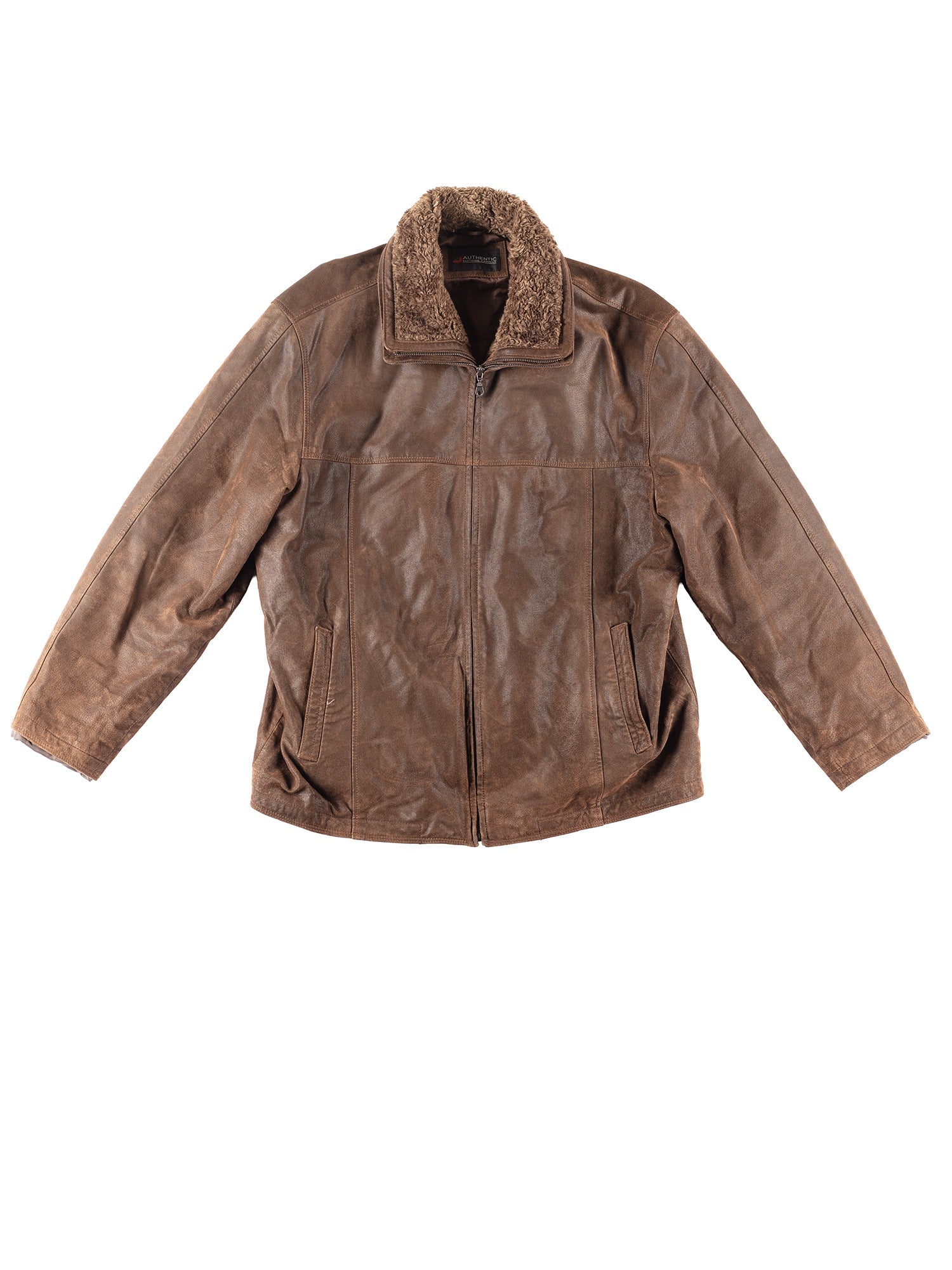 Vintage 00's Men Leather Jacket in Brown by Northern Grip