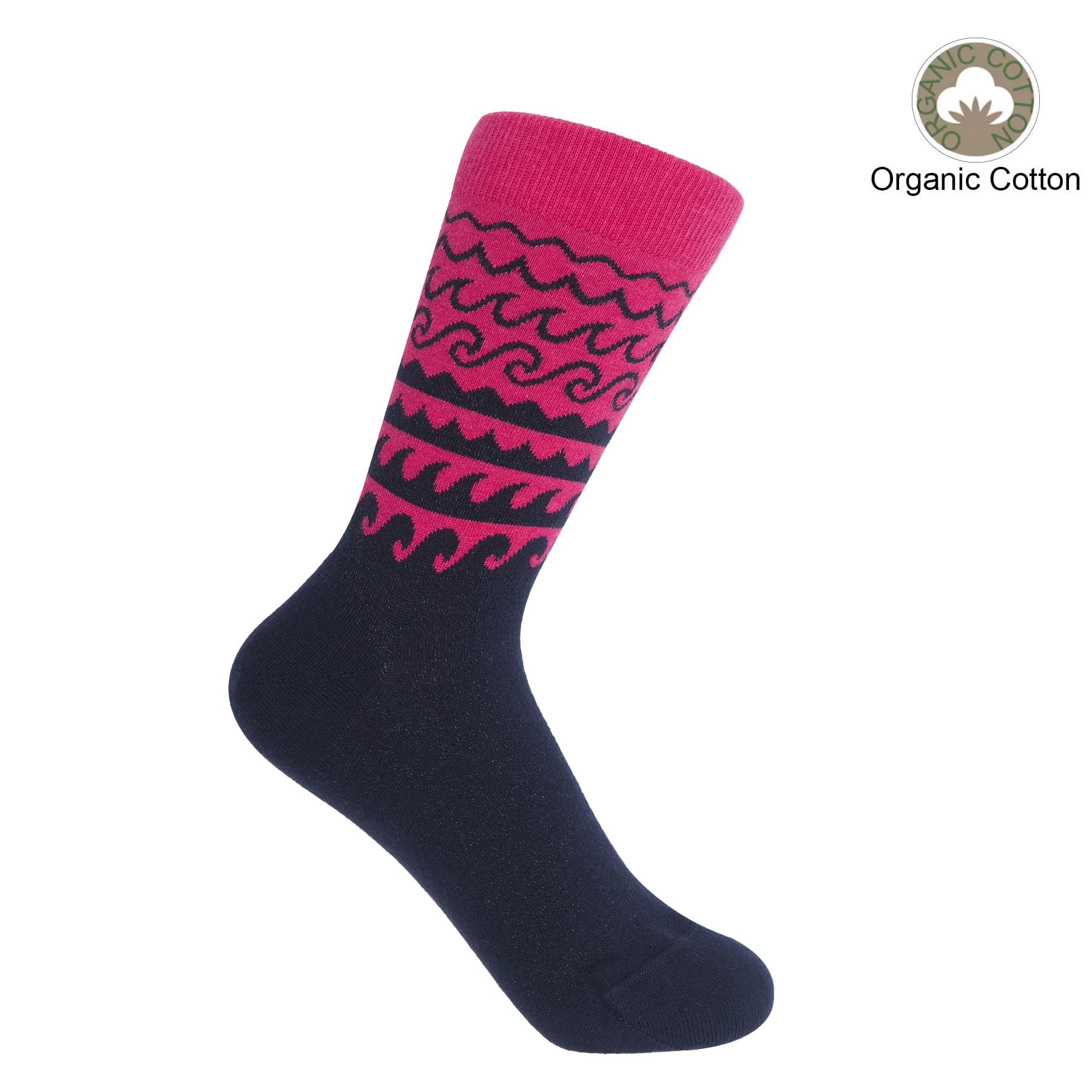 Wave Women's Socks - Pink by Peper Harow