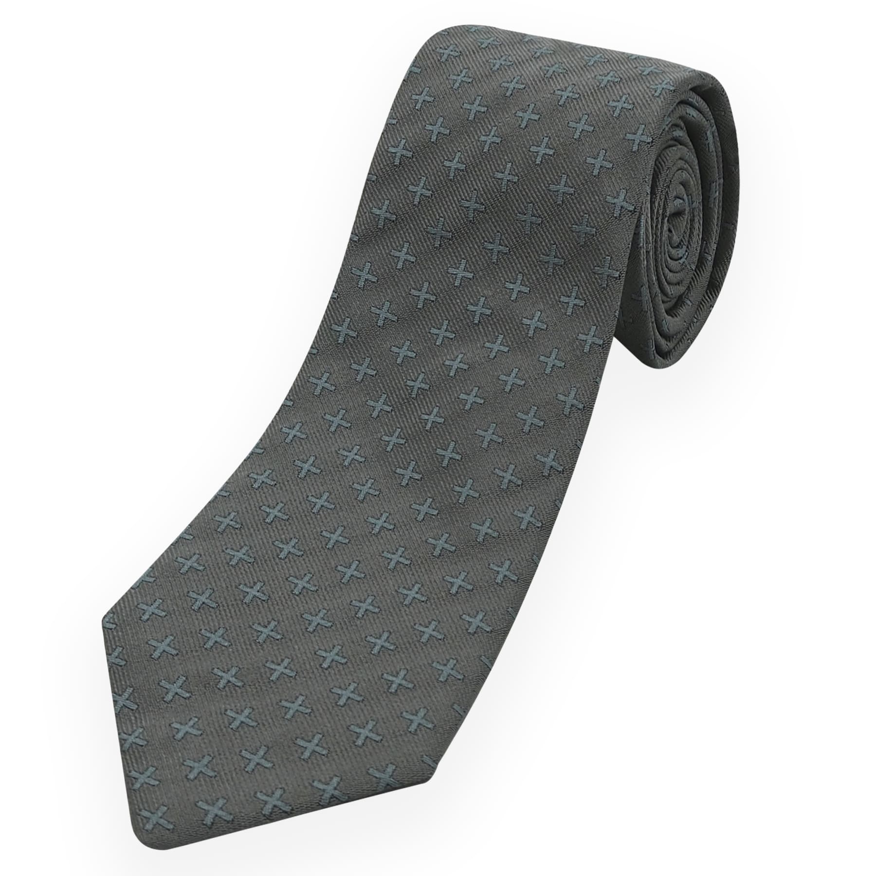 Crosslet Men's Ties - Grey by Peper Harow