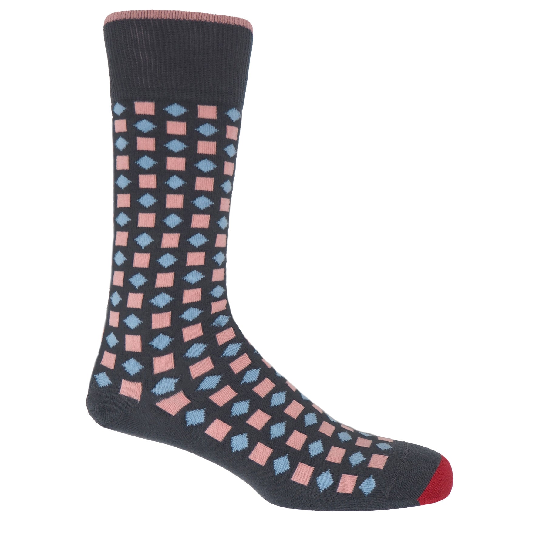 Diamonds Men's Socks - Grey by Peper Harow