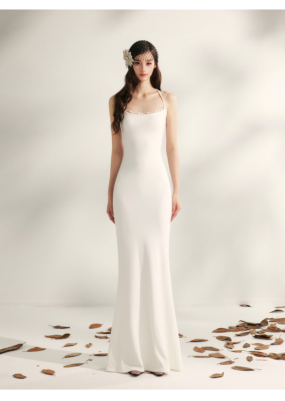 Beaded Halter Mermaid Knit Dress - YZZI HE by Land Decora