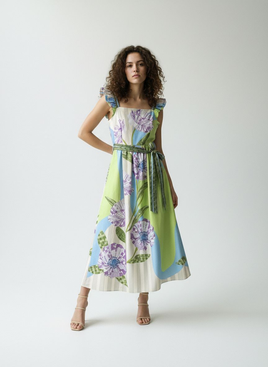 LAVENDER BLOOM ELSIE DRESS by Maude Vivante