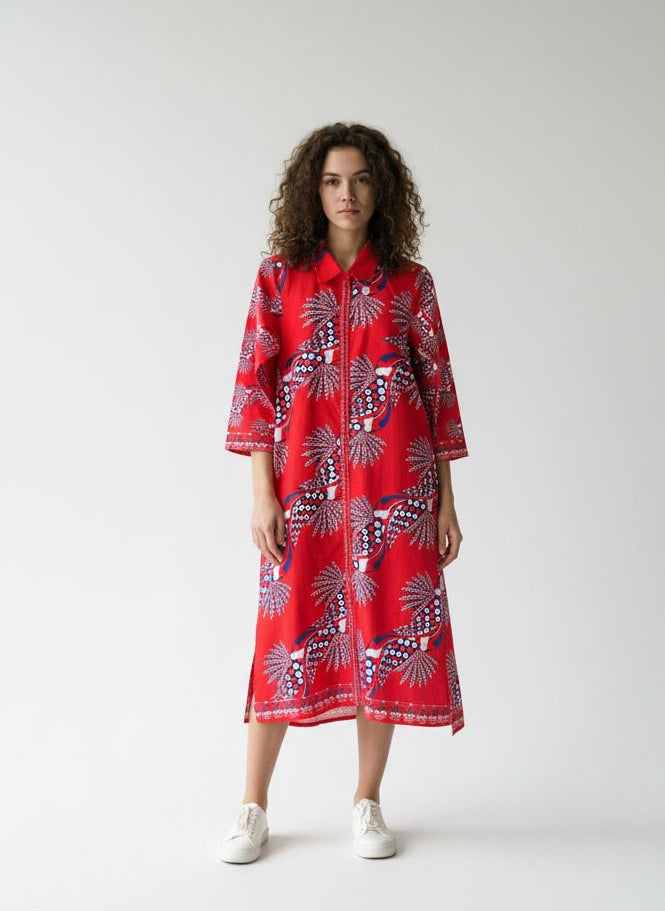 CRIMSON ASCENT ELIZA DRESS by Maude Vivante