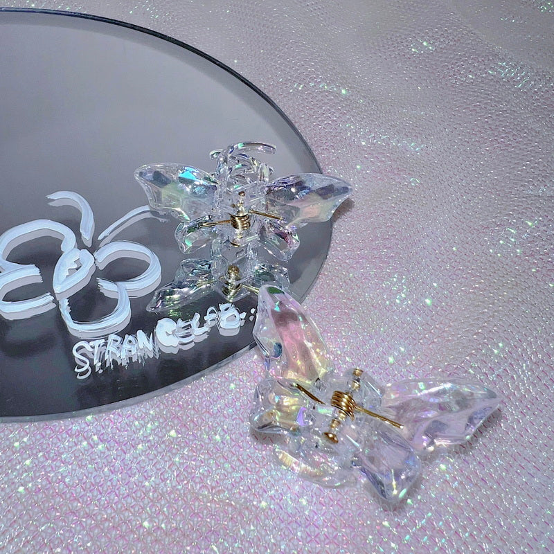 Strangelab Fairy Clip | Harajuku Iridescent Crystal Butterfly Hair Cla by Land Decora
